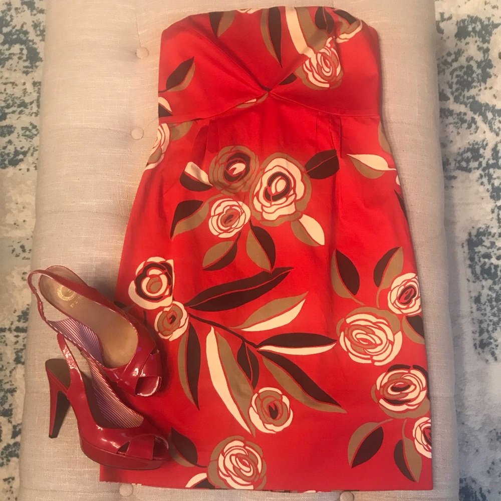 ❌SOLD❌Tropical Print NY&Co Dress Size 4/6 - Picture 7 of 7